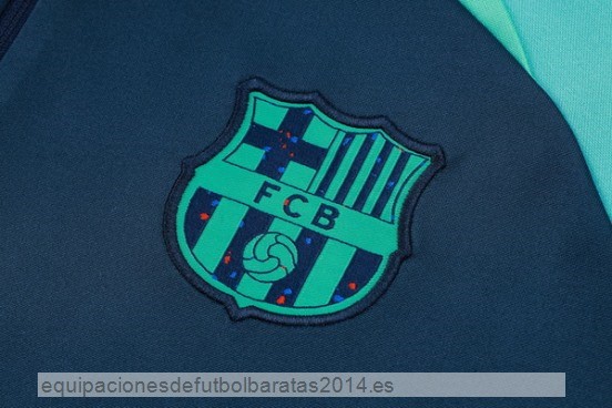 Nuevo Conjunto Completo Sudadera Entrenamiento Barcelona 23/24 Azul Marino I Verde Baratas